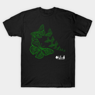 Green Monarch Butterflys Cerebral Palsy Awareness T-Shirt