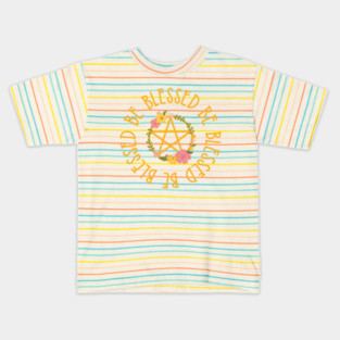Midsummer Floral Pentacle Design Cheeky Witch® Kids T-Shirt
