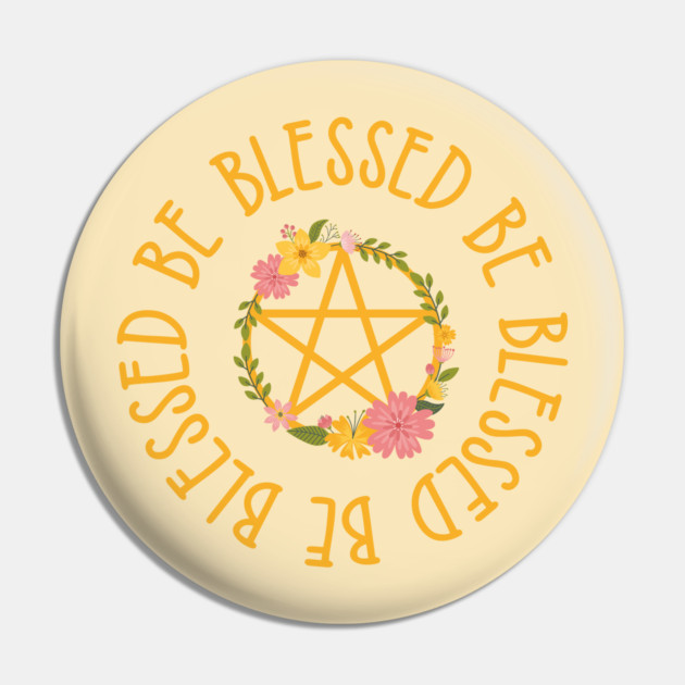 Midsummer Floral Pentacle Design Cheeky Witch® Pin by Cheeky Witch
