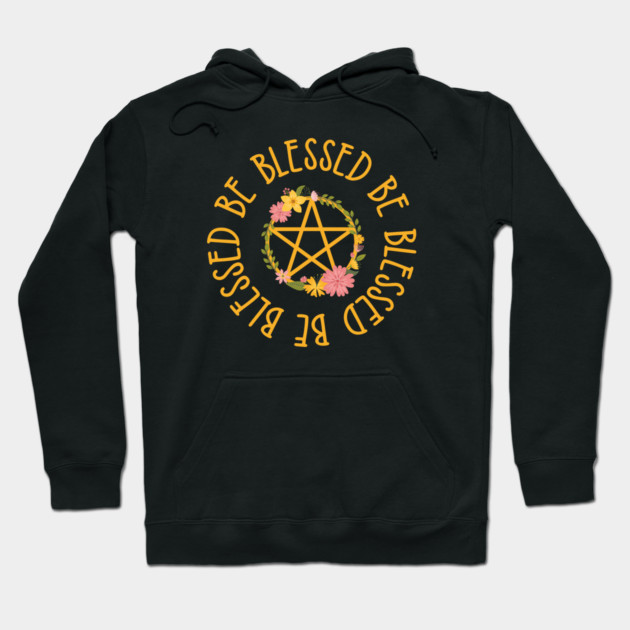 Midsummer Floral Pentacle Design Cheeky Witch® Hoodie by Cheeky Witch