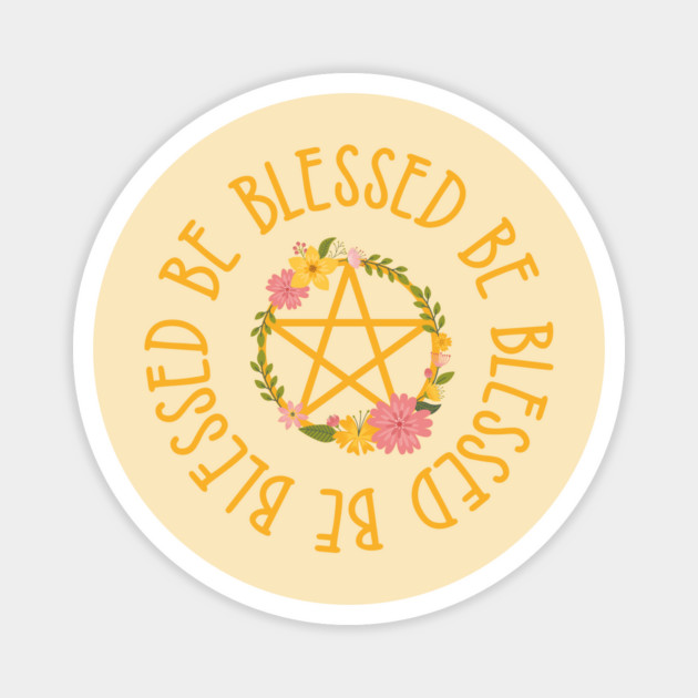 Midsummer Floral Pentacle Design Cheeky Witch® Magnet by Cheeky Witch
