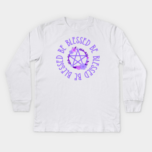 Purple Pentacle Design Cheeky Witch® Kids Long Sleeve T-Shirt by Cheeky Witch