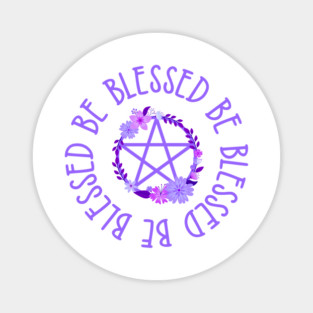 Purple Pentacle Design Cheeky Witch® Magnet