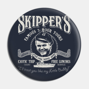 Skipper's Famous 3 Hour Boat Tours Pin