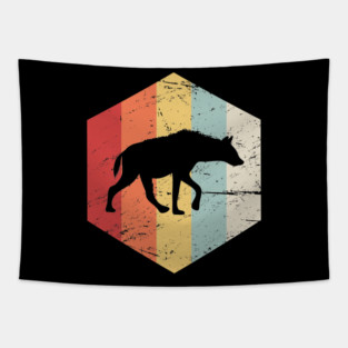Retro Vintage Hyena Icon Tapestry
