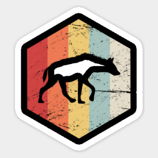 Retro Vintage Hyena Icon Sticker