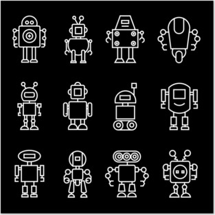 Cute Robot Army Posters and Art
