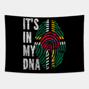 IT'S IN MY DNA Dominica Flag Men Women Kids Tapestry
