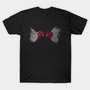 Cockfight on dark background T-Shirt