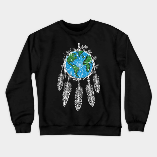 Earth Dream Catcher Shield Crewneck Sweatshirt by creative