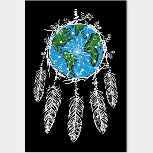 Earth Dream Catcher Shield Wall Art by creative