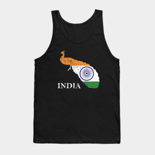 India Peacock Flag Tank Top