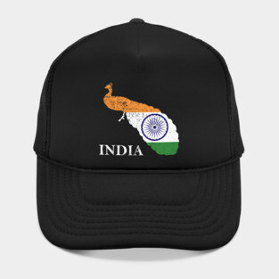 India Peacock Flag Hat
