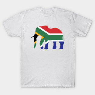 Elephant South Africa Flag T-Shirt