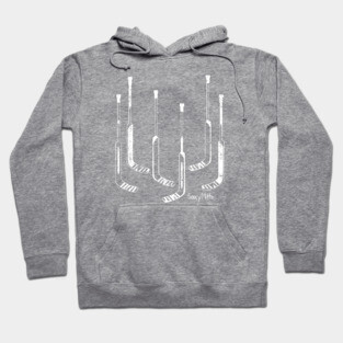 White Hockey Goalie Sticks Hoodie