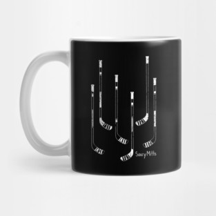 White Hockey Sticks Mug