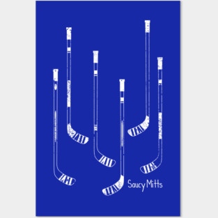 White Hockey Sticks Posters and Art