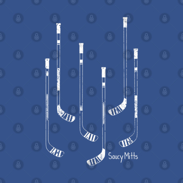 White Hockey Sticks by SaucyMittsHockey