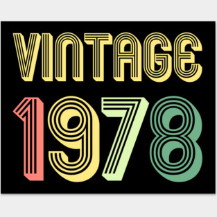 VINTAGE 1978 - 40th Birthday Gift Posters and Art