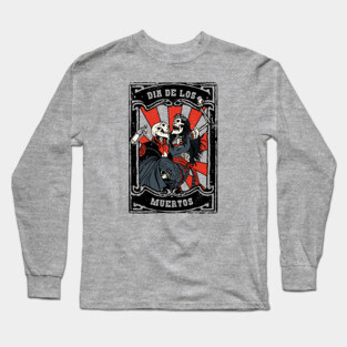 Vintage Dia de los Muertos Couple Long Sleeve T-Shirt