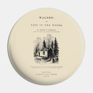 Walden or Life In The Woods by Henry David Thoreau Title Page Pin