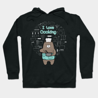 I Love Cooking! Dad Bear T-Shirt Father's Day Tee Shirt Gift Hoodie