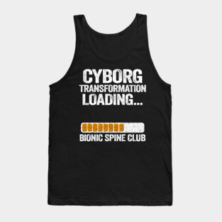 Cyborg Transformation Loading Bionic Spine Club Tank Top