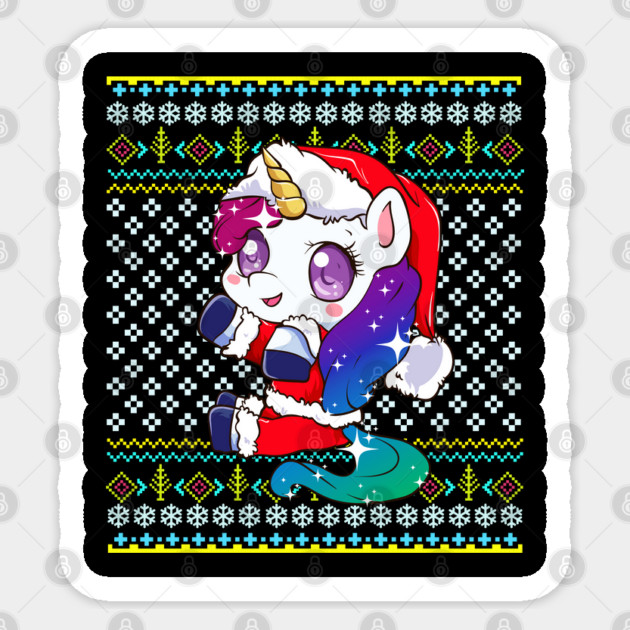 Unicorn Ugly Christmas Sweater Funny Humor Sticker by creative