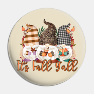 Fall Plaid Gnomes Pin