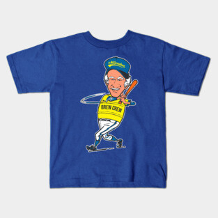 Mr Baseball ))(( Barrel Bob Uecker Baseball Fan Kids T-Shirt