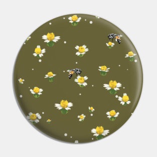 Natural Life Bumble Bee Pattern Pin