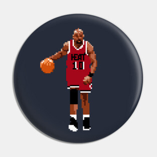 Tim Hardaway Heat Pixel Dribble Pin