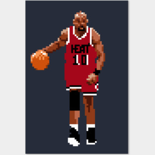 Tim Hardaway Heat Pixel Dribble Posters and Art