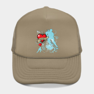 Women's Hockey Player Tattoo Style Hat