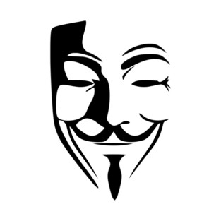 Anonymous Face Black T-Shirt
