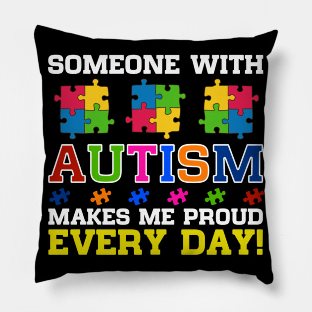 Autism Awareness Design Gift for Autistic Kids Awareness design Pillow by creative