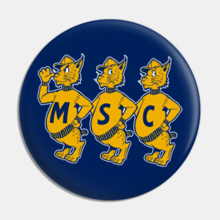 Vintage Montana State College Bobcats Mascots Logo Pin