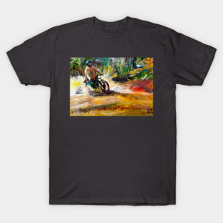Mountain bike Splash – Motocycle Trail Painting Tee T-Shirt