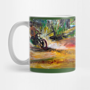 Mountain bike Splash – Motocycle Trail Painting Tee Mug