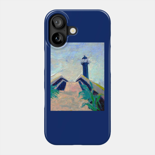 Tybee Island GA Lighthouse – Impressionist Coastal Painting Phone Case by DonWillisJrArt