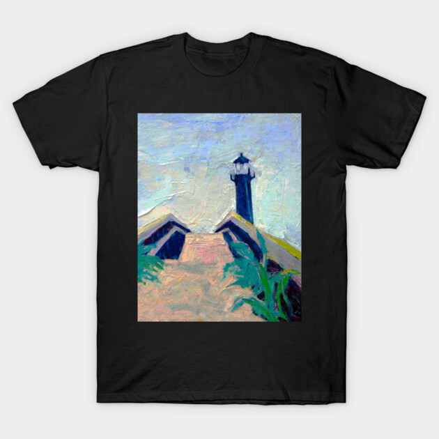 Tybee Island GA Lighthouse – Impressionist Coastal Painting T-Shirt by DonWillisJrArt