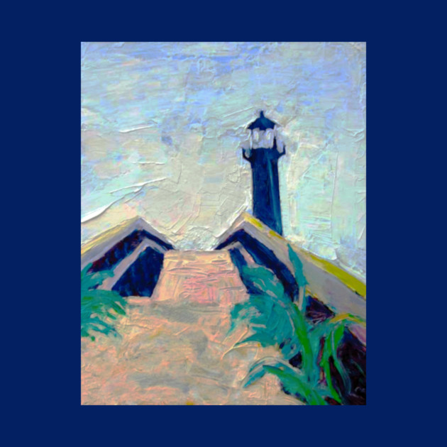 Tybee Island GA Lighthouse – Impressionist Coastal Painting by DonWillisJrArt