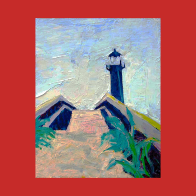 Tybee Island GA Lighthouse – Impressionist Coastal Painting by DonWillisJrArt