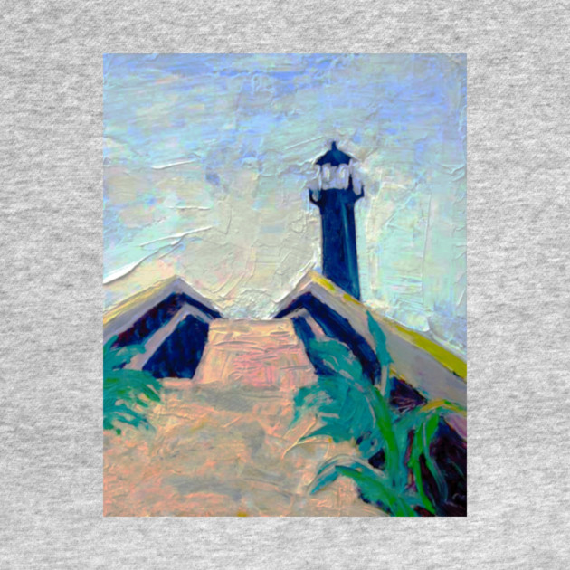 Tybee Island GA Lighthouse – Impressionist Coastal Painting by DonWillisJrArt