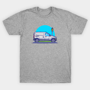 Car Van Cartoon Vector Icon Illustration T-Shirt