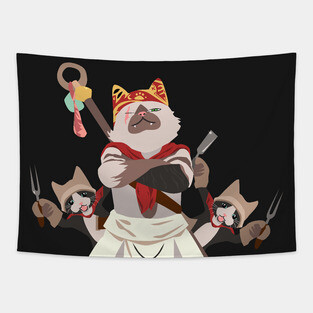 Monster Hunter World: Meowscular Chef Tapestry