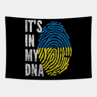 IT'S IN MY DNA Ukraine Flag Men Women Kids Tapestry