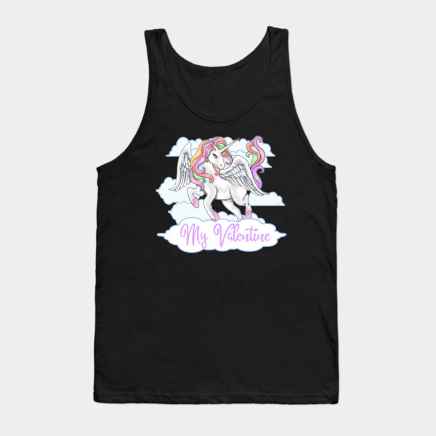 My Valentine Unicorn T-Shirt Tank Top by creative