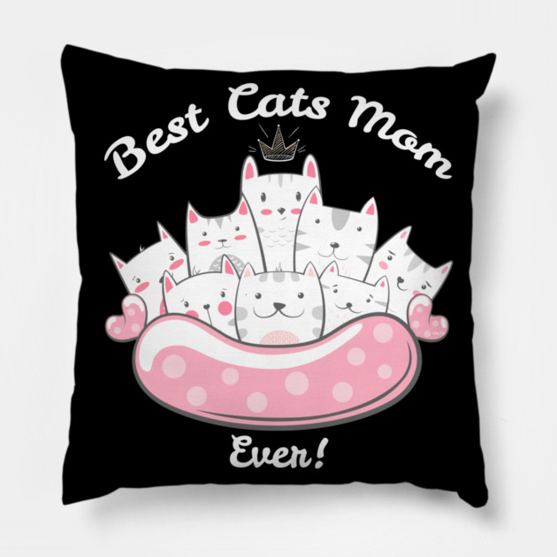 Best Cats Mom Ever Pillow by creative