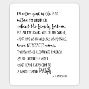 Team Robert Parrot Quote Sticker